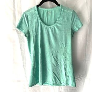 Athleta top shadow stripe mint chi tee SZ XS. Worn condition.